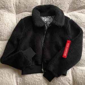 Good American Sherpa Bomber Jacket